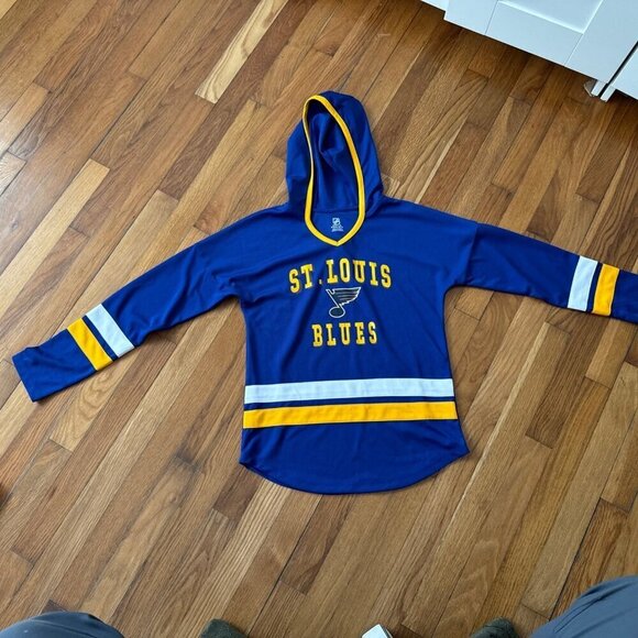 Nhl Other - St Louis Blues Hockey Jersey Hoodie NHL Youth Medium 10 12 YMD
